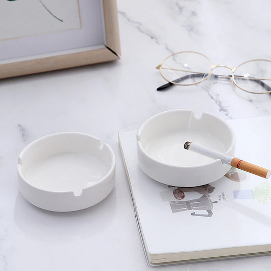 White Ceramic Ashtray