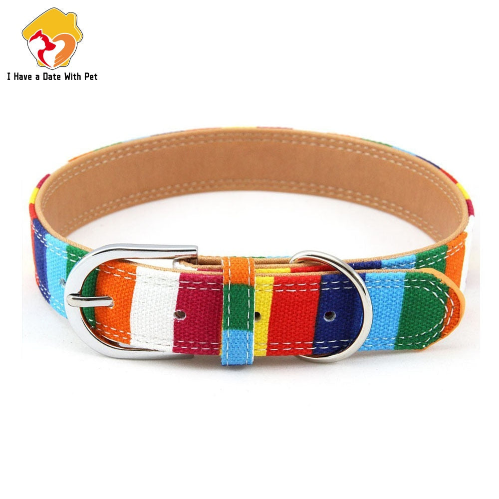 Canvas&Leather Dog/Cat Collar