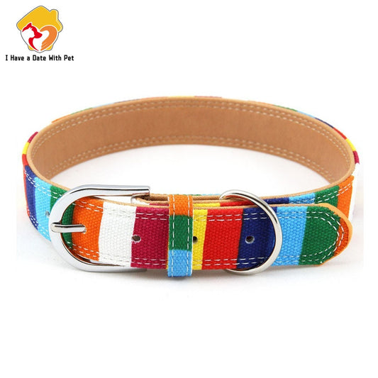 Canvas&Leather Dog/Cat Collar