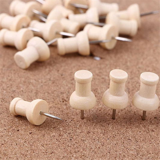 40pcs Wood Thumbtacks