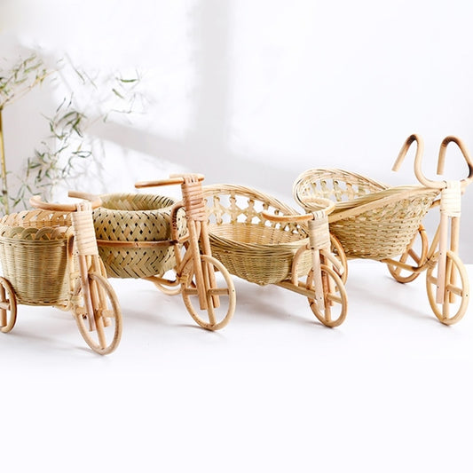 Homemade Mini Woven Rattan Tricycle