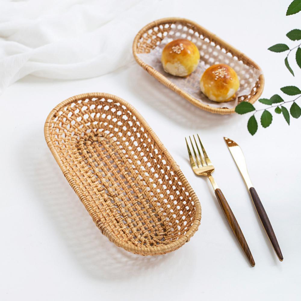 Oval Rattan Woven Storage Basket