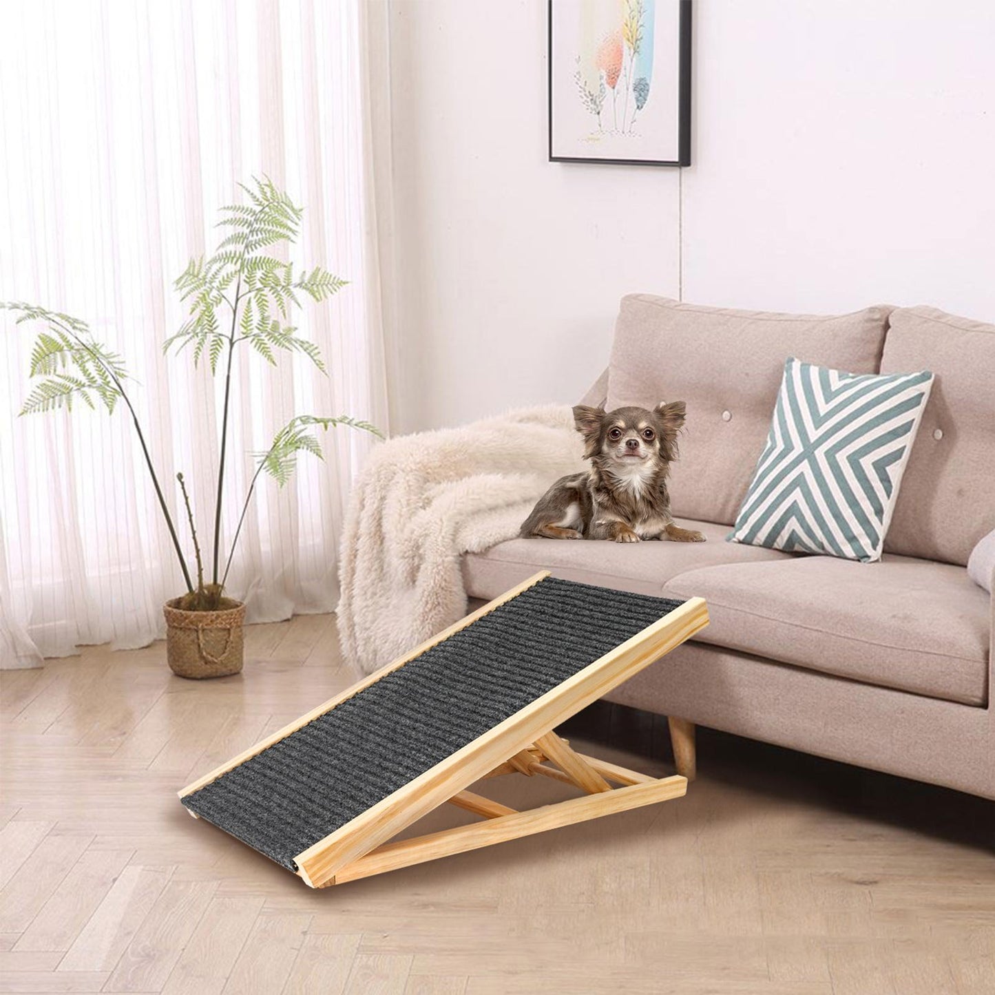 Wooden Portable & Adjustable Dog and Cat Ramp