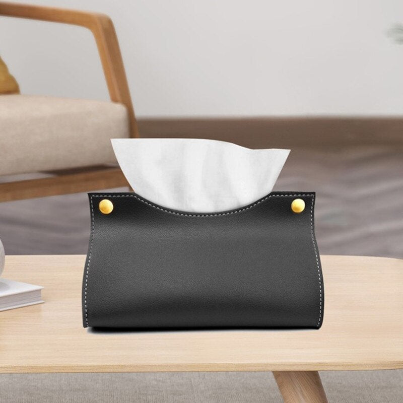 Luxury PU Tissue Box Holder