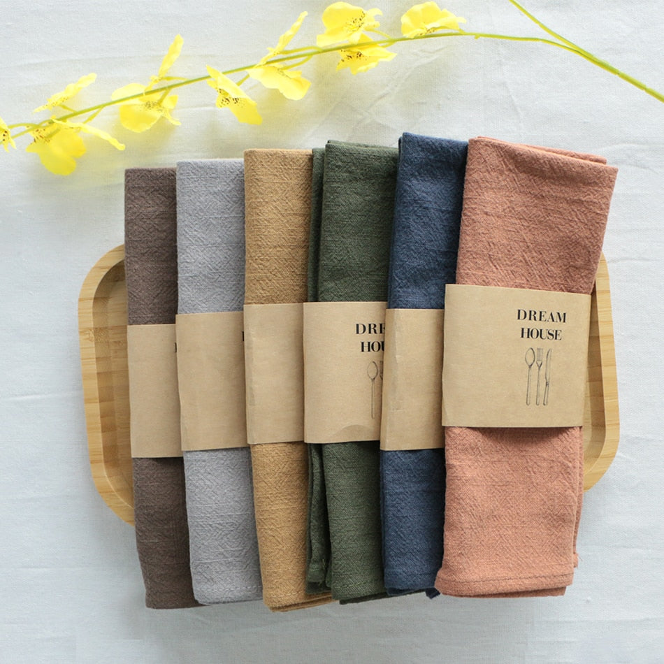 Colorful Cotton & Linen Reusable Napkins