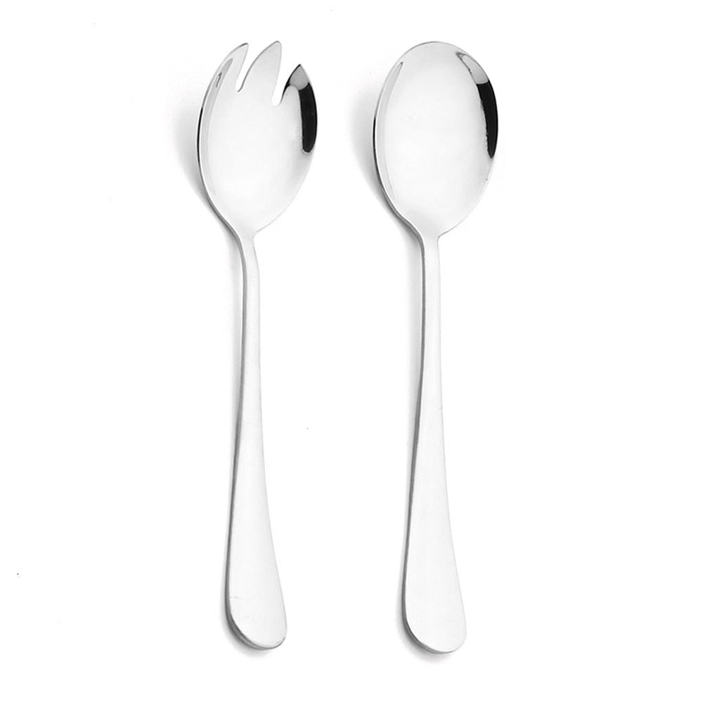 2Pcs Black Serving Utensils