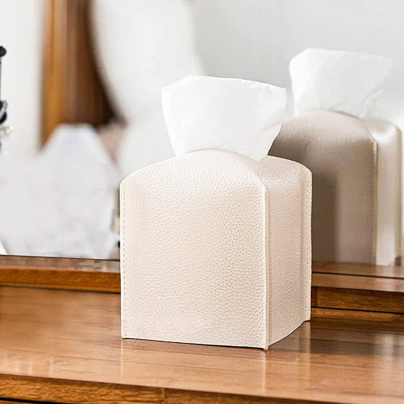 PU Leather Tissue Box Holder