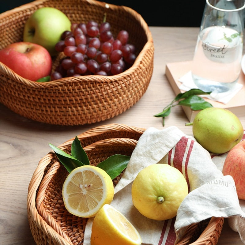 Hand-woven Wicker Storage Basket