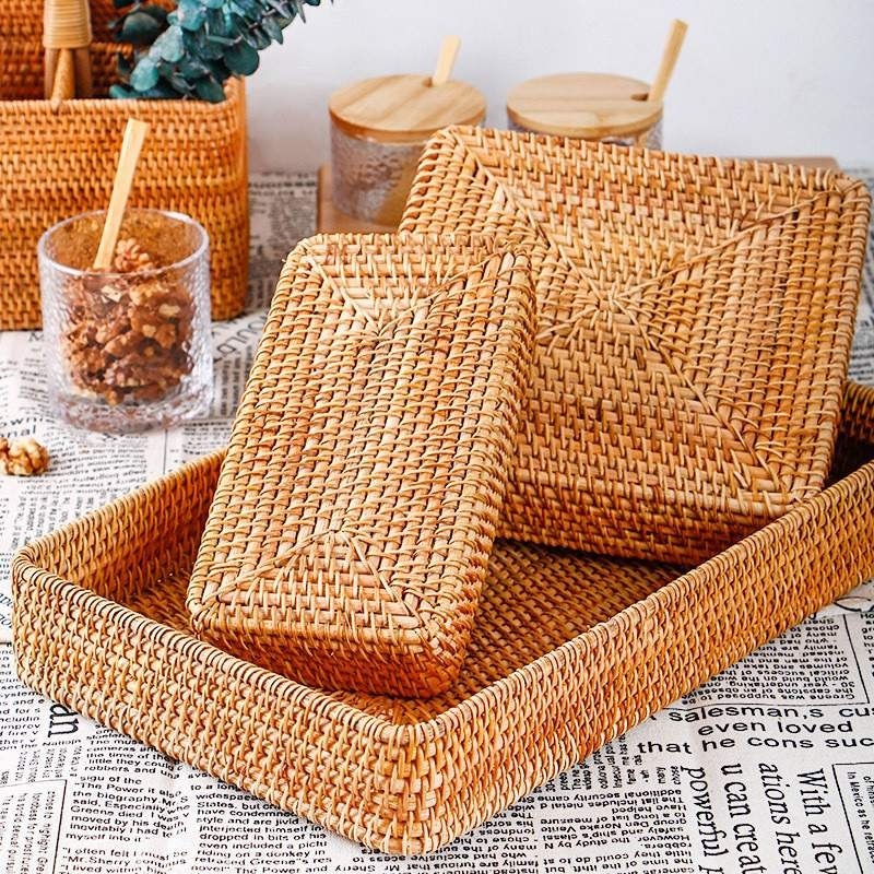 Hand-woven Wicker Storage Basket