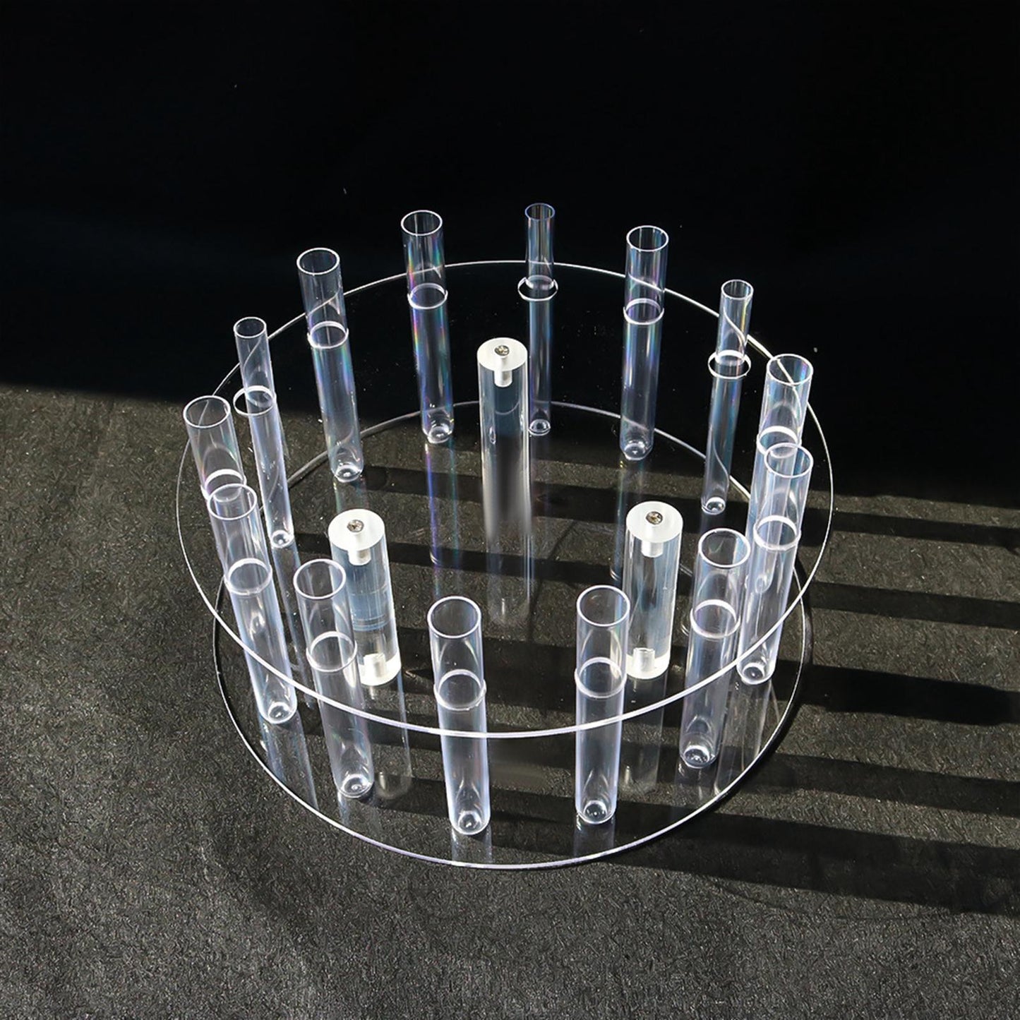 Acrylic Cake Stand With Flower Inserts