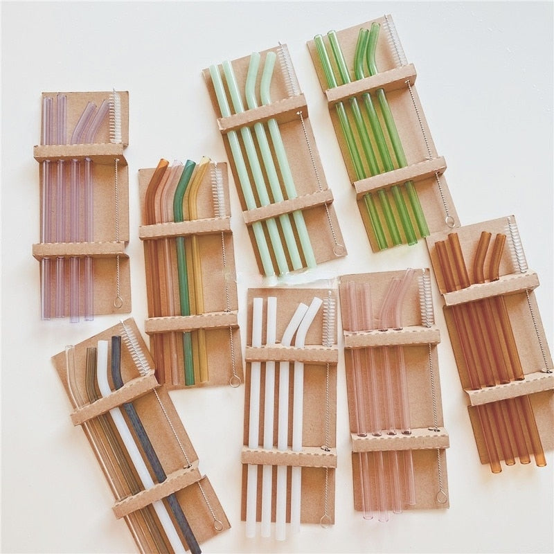 Colorful Heat-resistant Glass Straw