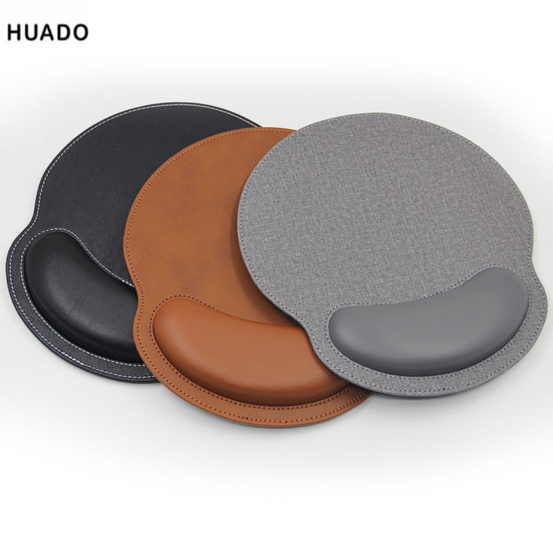 Memory Foam Leather Mouse Pad