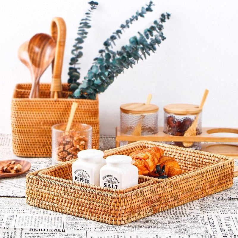 Hand-woven Wicker Storage Basket