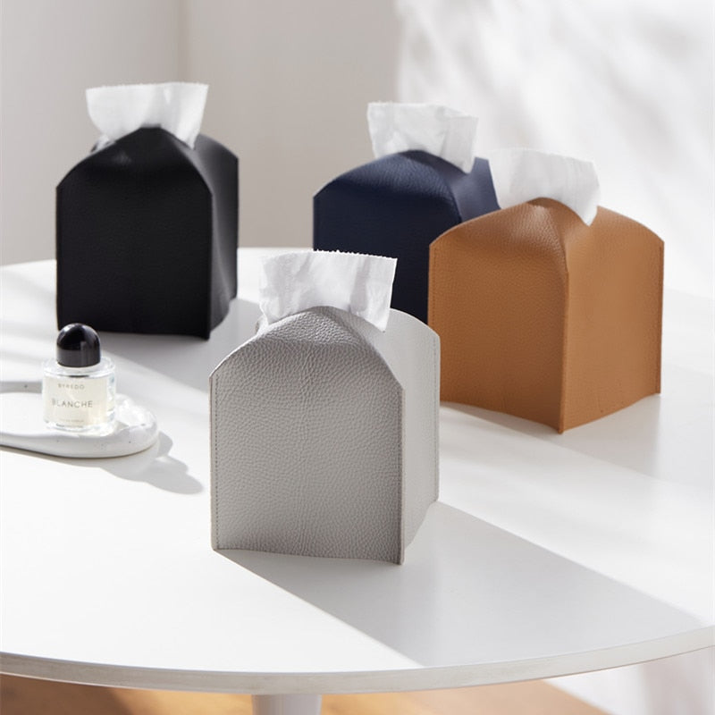 PU Leather Tissue Box Holder