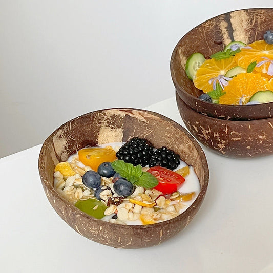 Handmade Natural Coconut Bowl Set