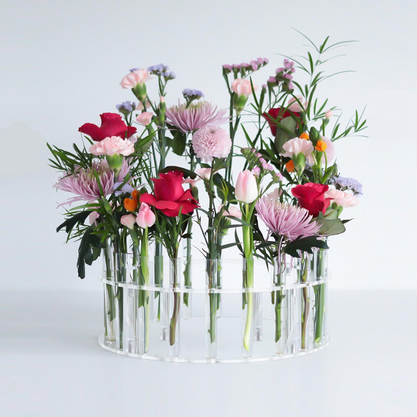 Acrylic Cake Stand With Flower Inserts